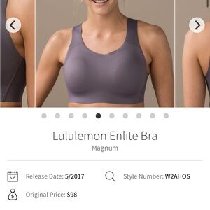 lululemon athletica Enlite Zipfront Bra - Lavender